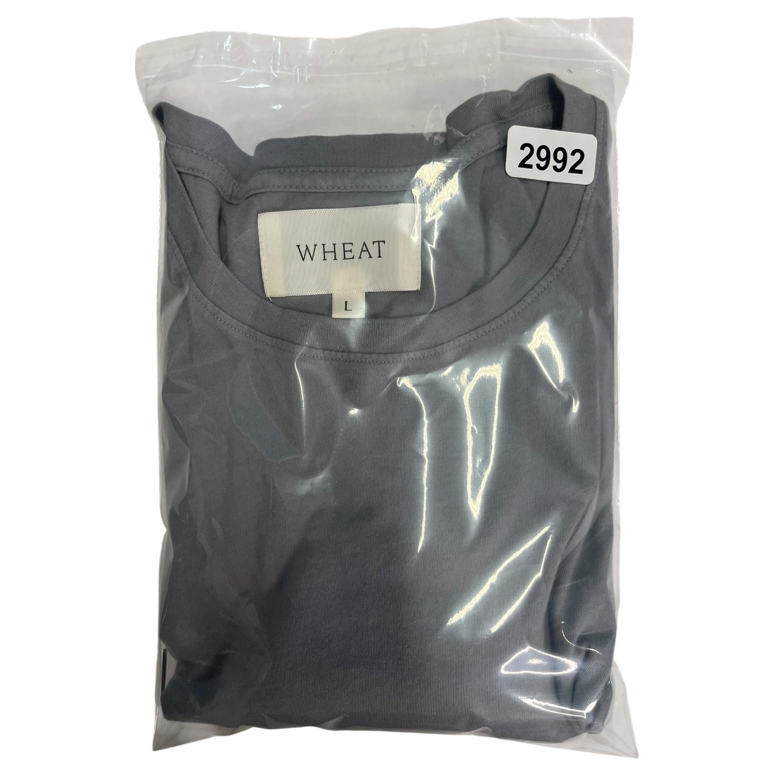 Wheat Shirt Womens Large Gray Crewneck Made USA Cotton Soft Casual Basic Tee