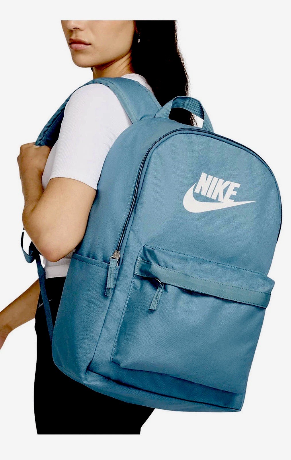 Nike Heritage Backpack – Smokey Blue/White (25L) Holds 15” Laptop & Accessories