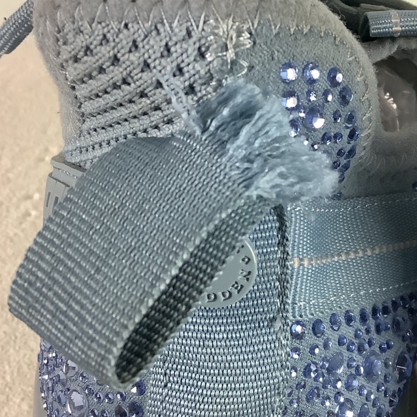 Steve Madden Maxima Rhinestone Knit Chunky Sneakers Blue SM49498654 Womens