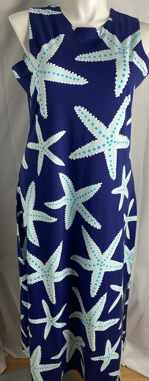 Ana Clare Emilee Dress Sz XL Starfish Print Maxi NEW