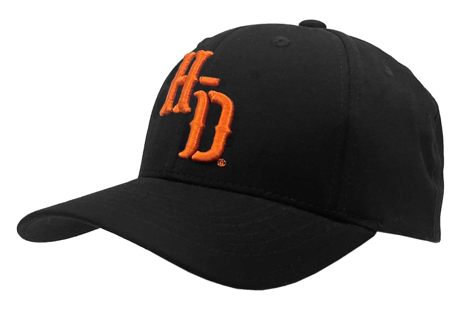 Harley-Davidson Men’s Embroidered Initial H-D Stretch Fit Baseball Cap, Black