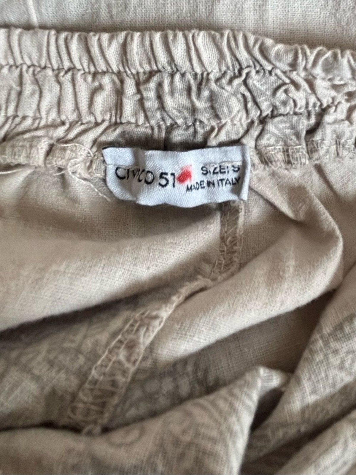 NWOT Made in Italy Linen Blend Wide Leg Pants Small