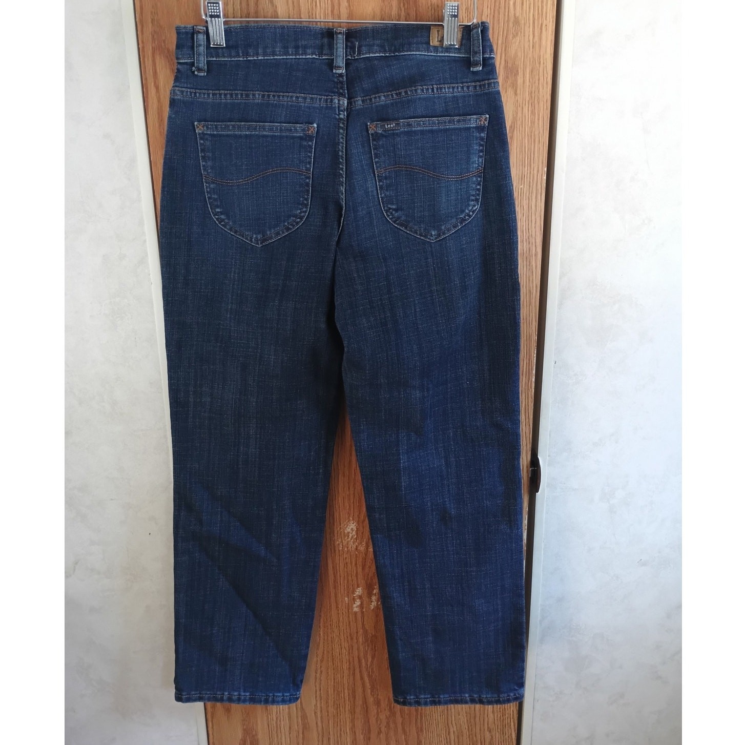 Lee Relaxed Straight Mid Rise Jeans 29×28 Stretch Classic Denim 8 Short