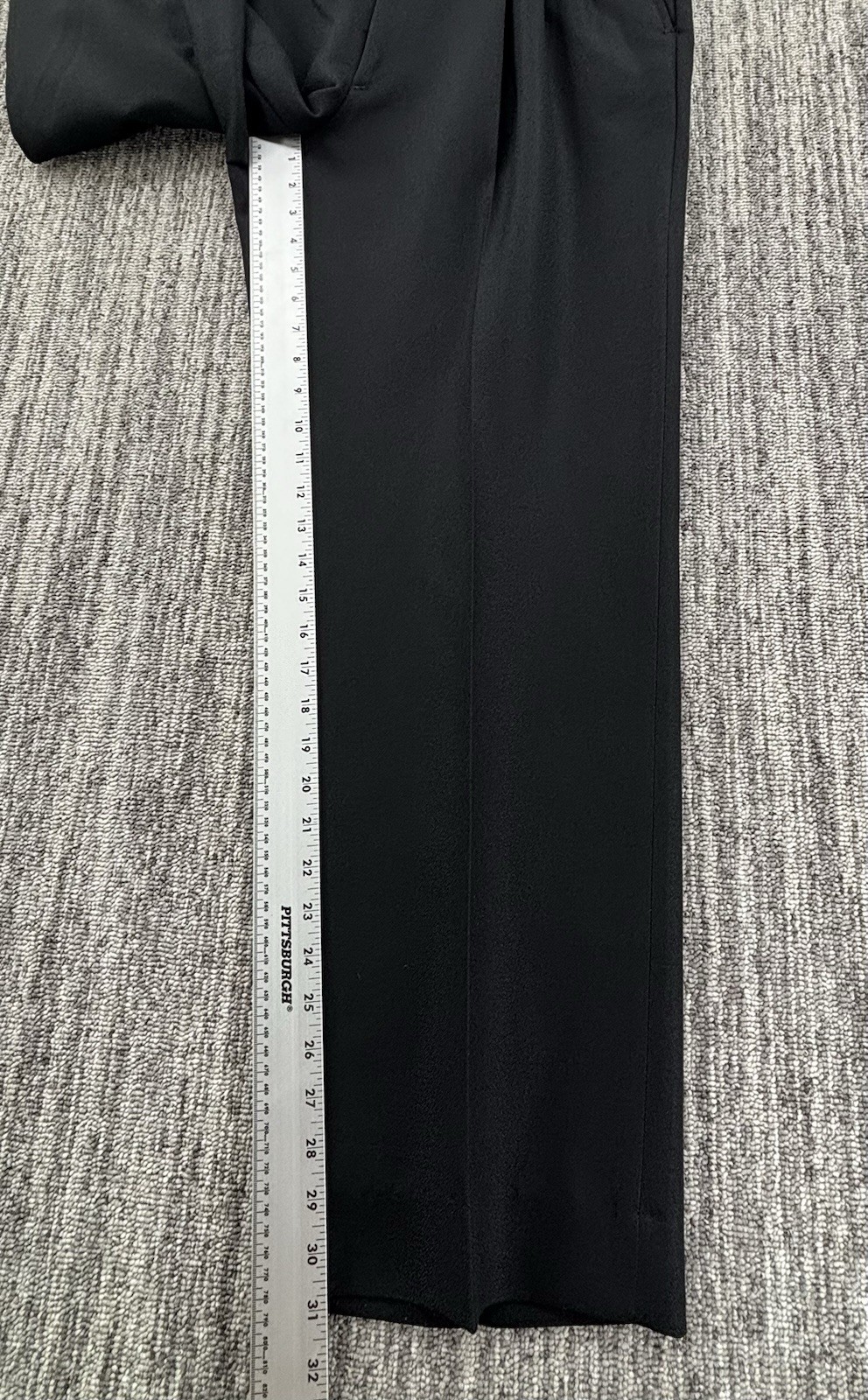 VTG Men’s Baggy Wide Black Pleated Dress Pants 34×31 Talon Zipper 10” Leg