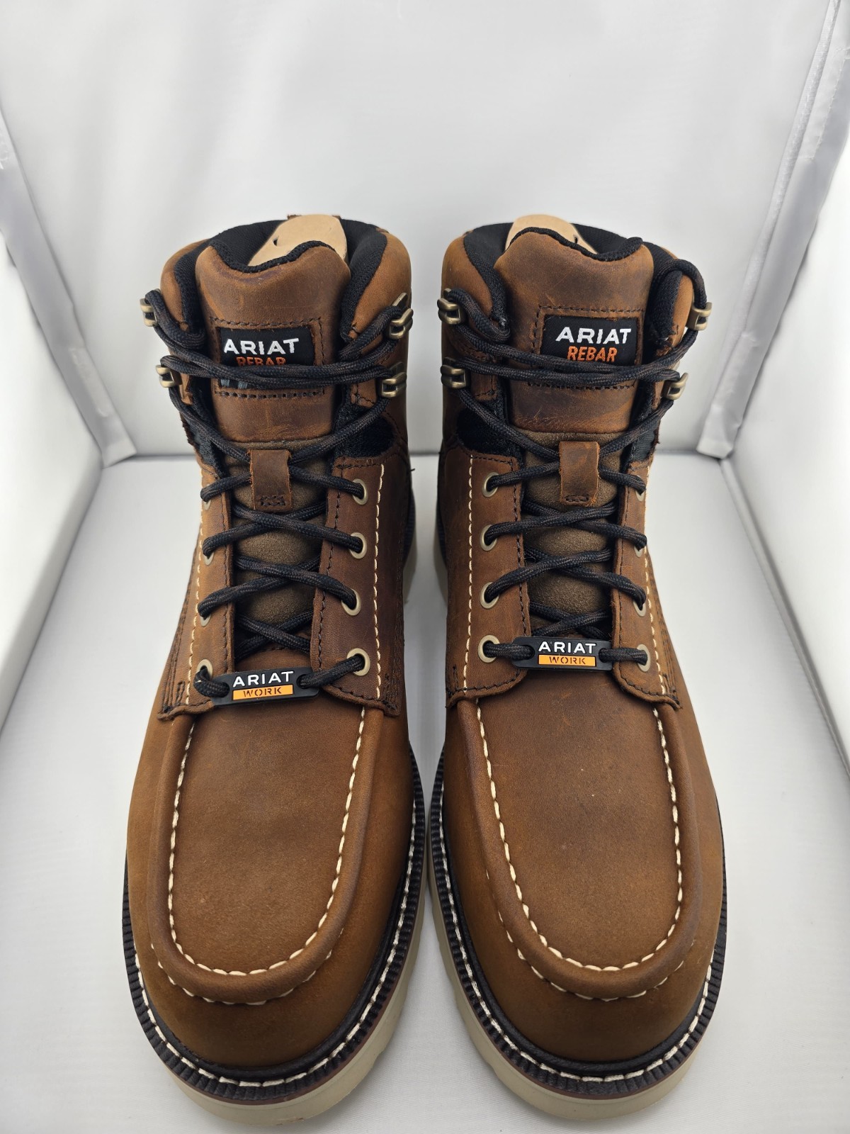 Ariat Rebar Lift 6″ H20 Comp Toe Mens Size 11 Distressed Brown Round Toe NEW
