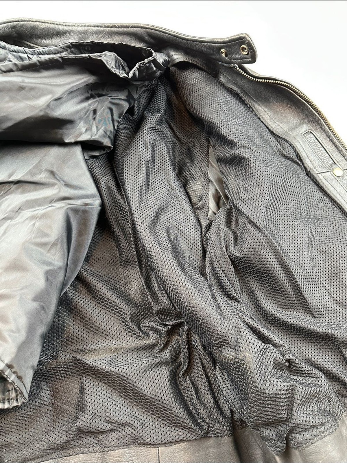 Leather King Mens 50 Black Leather Motorcycle Jacket Thinsulate Lined XXL |Biker
