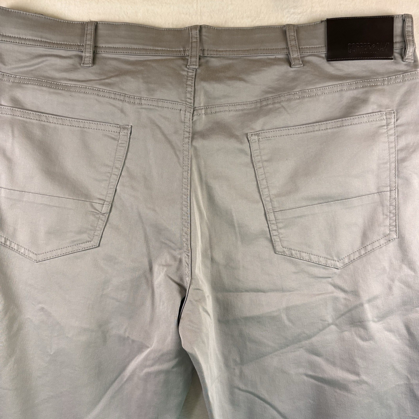 Copper and Oak 5 Pocket Men’s Straight Fit Stretch Fabric Gray Pants 38×32