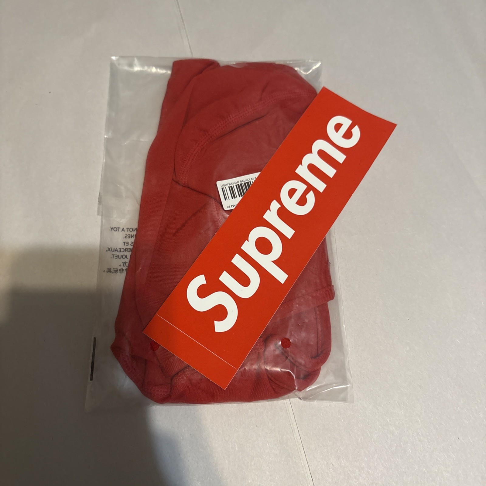 Supreme Script Lightweight Balaclava Red One Size Brand New With Tags