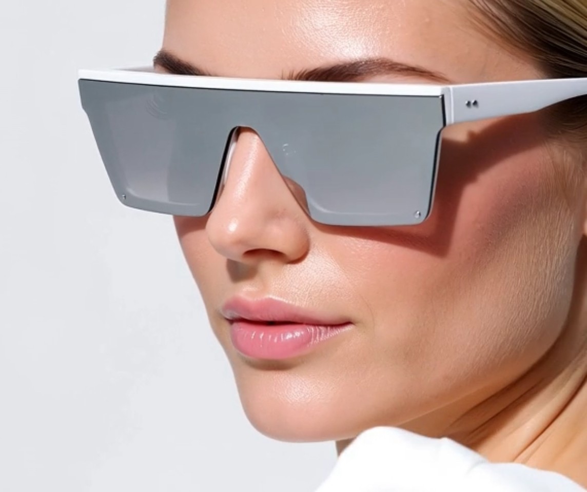 Men’s Women’s Sunglasses Fashion Designer Square Flat Black Lens Retro New Style