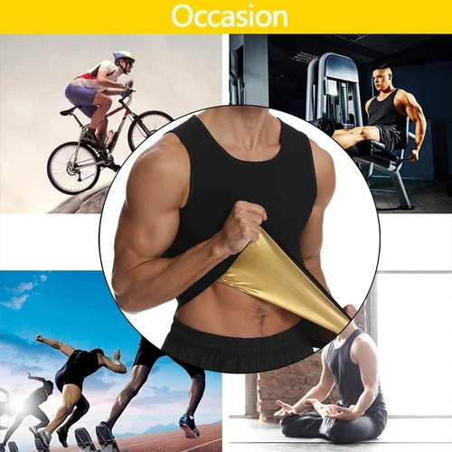 CGTFY Gynecomastia Compression Tank Top Men Sauna Slimming Shaper Sweat Vest US