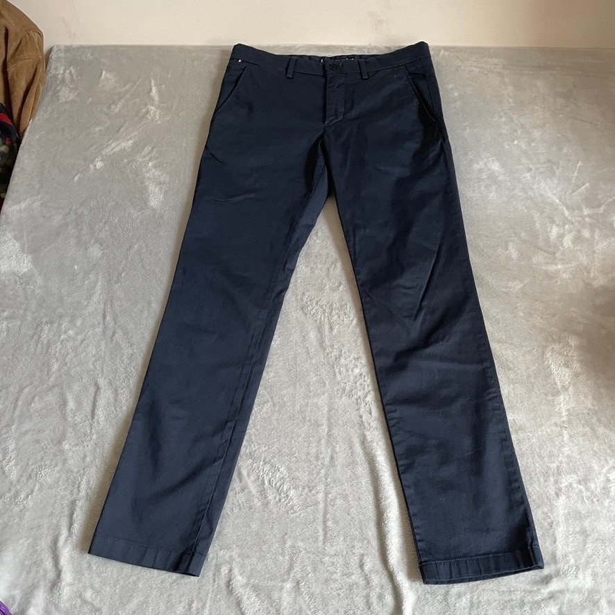 Tommy Hilfiger Chino Trousers Men’s W30 L30 Blue Bleecker Slim Fit Navy