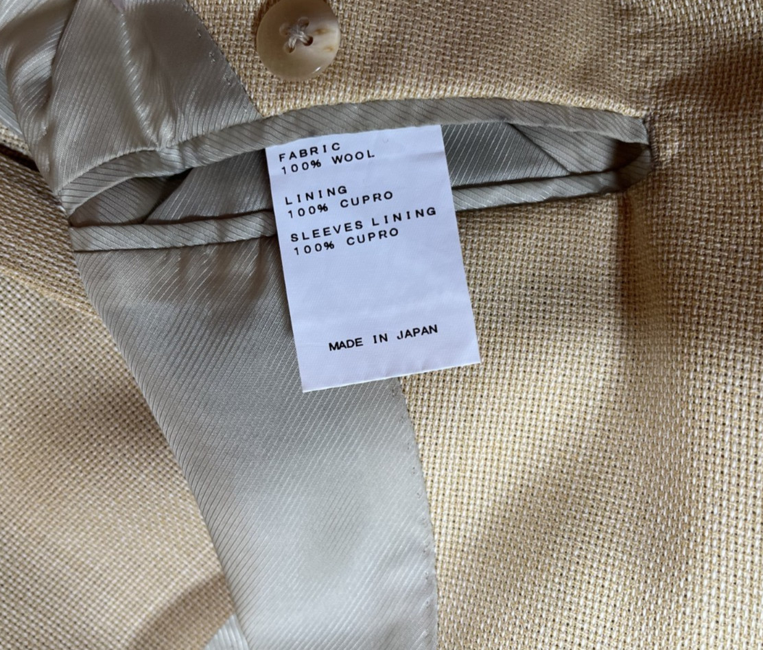 The Armoury Ring Jacket Model 16 Made in Japan Wool Blazer Soft Yellow