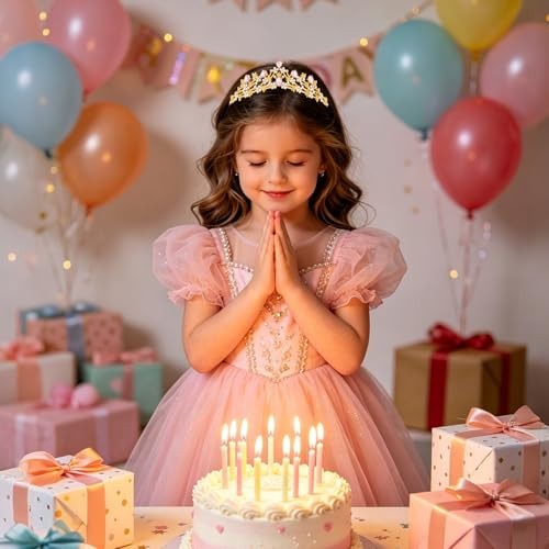 Tiara Crowns for Women Girls, Sparkling Rhinestone Tiara, Princess Crown, Pink