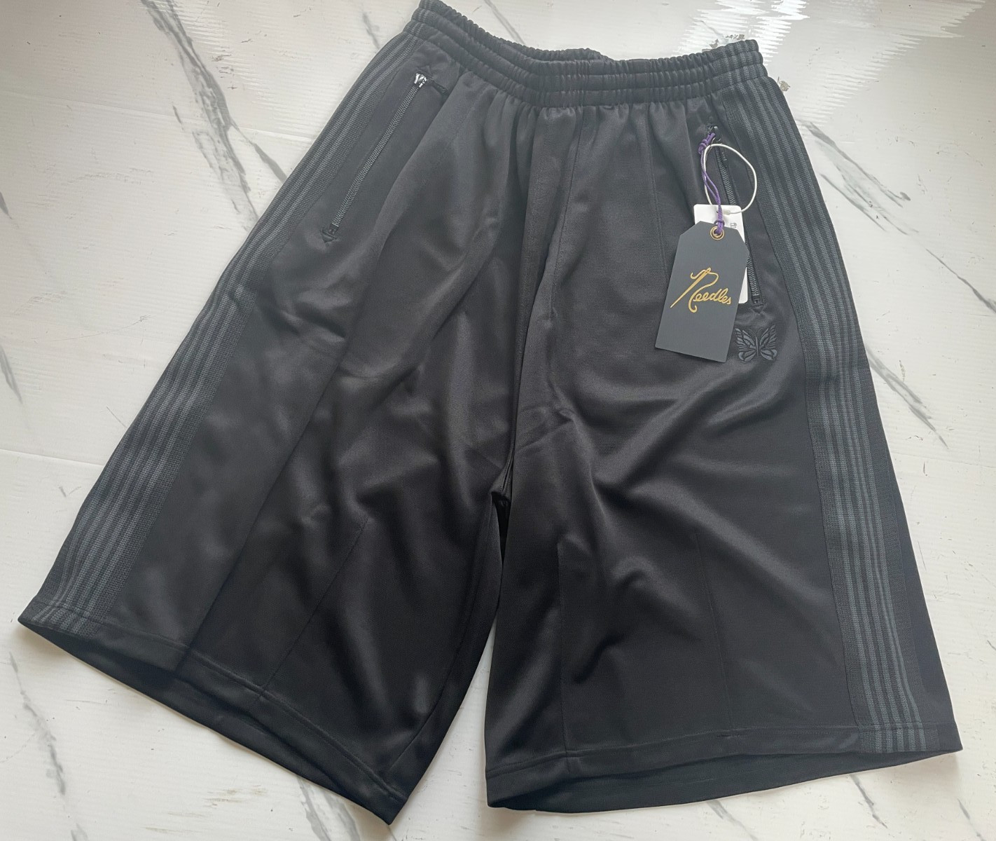 Needles Studious exclusive H.D. track shorts poly smooth brand new Authentic