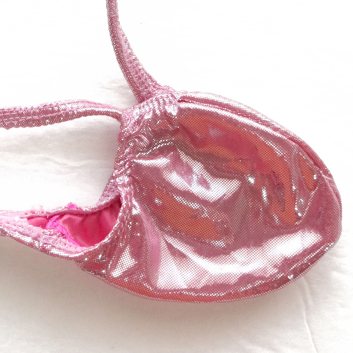 K403 G Sexy Mens Grape Smugglers Pouch String Thong Foiled Metallic Shiny