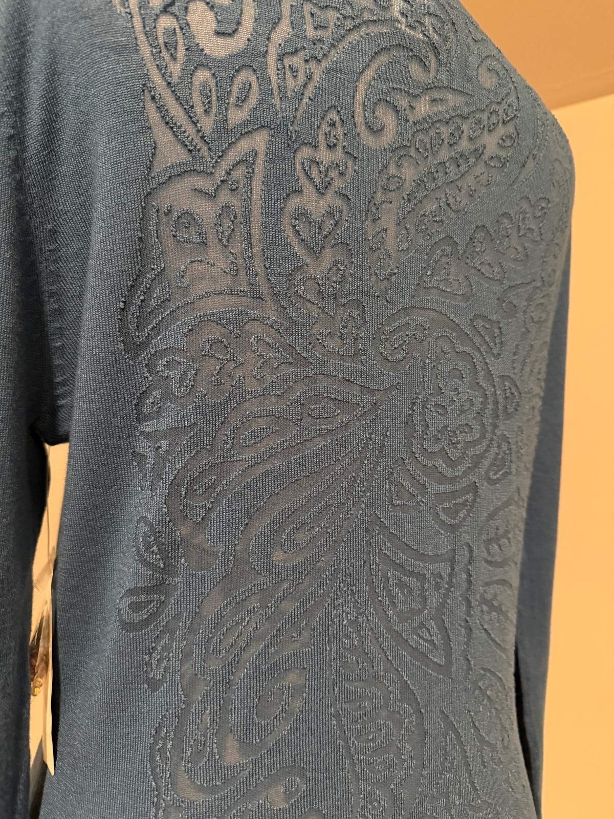 SOFT SURROUNDINGS Womens Hand Beaded Burnt Out Shirt Top NWT – Sz Small
