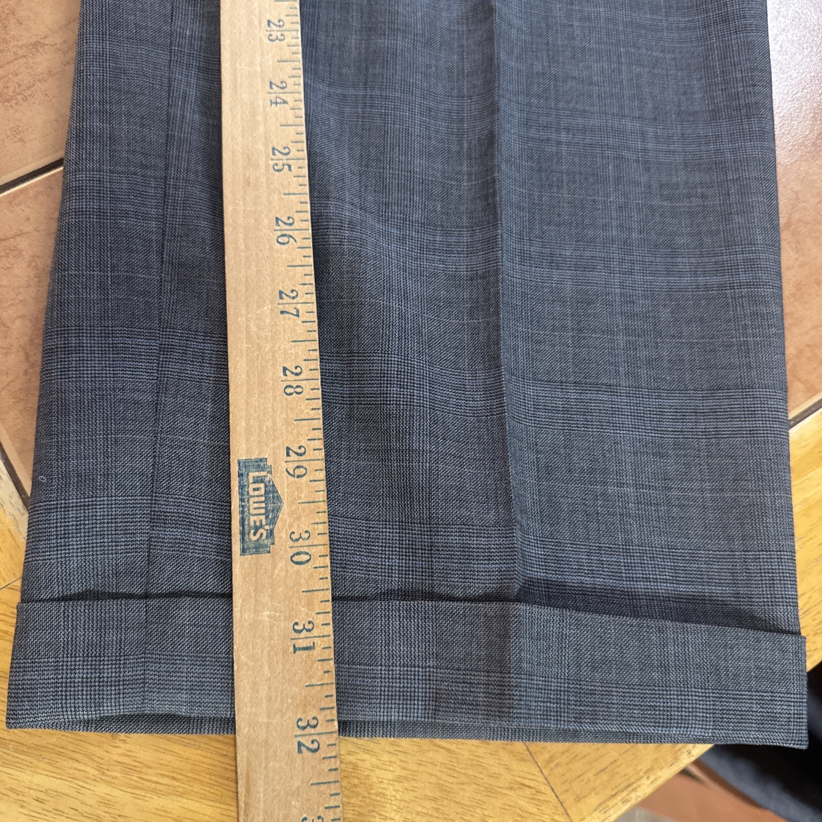 Jack Victor Suit Gray Plaid 44L Pants 38 x 30 Super 110s Wool Pinstripe 2 Piece