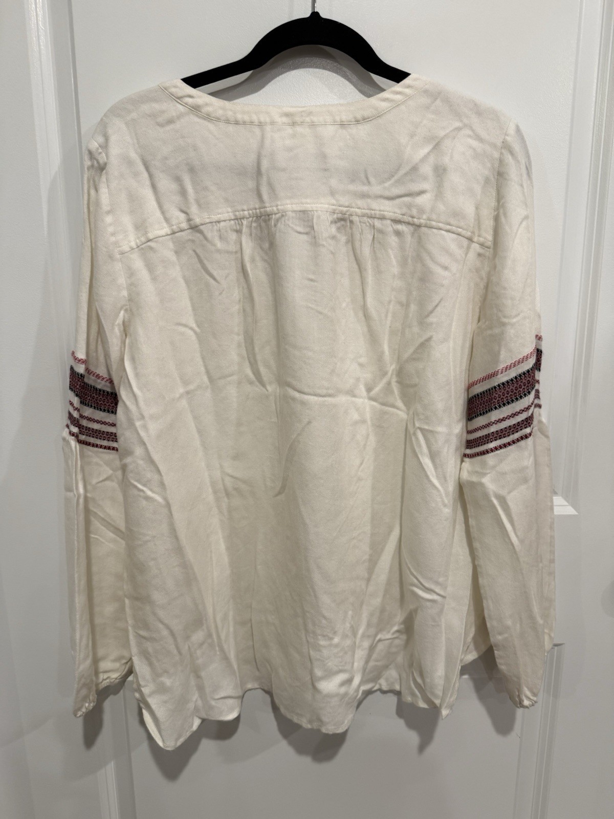 LOFT Lightweight Sz Large Boho Peseant Tunic Top cottagecore Cruise