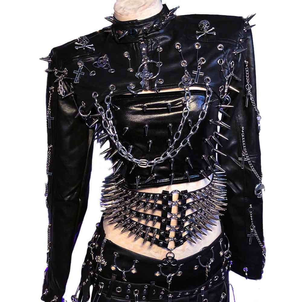 Goth Tops Spiked Emo Clothing Y2K Punk Rock Clothes Gothic Tank Grunge