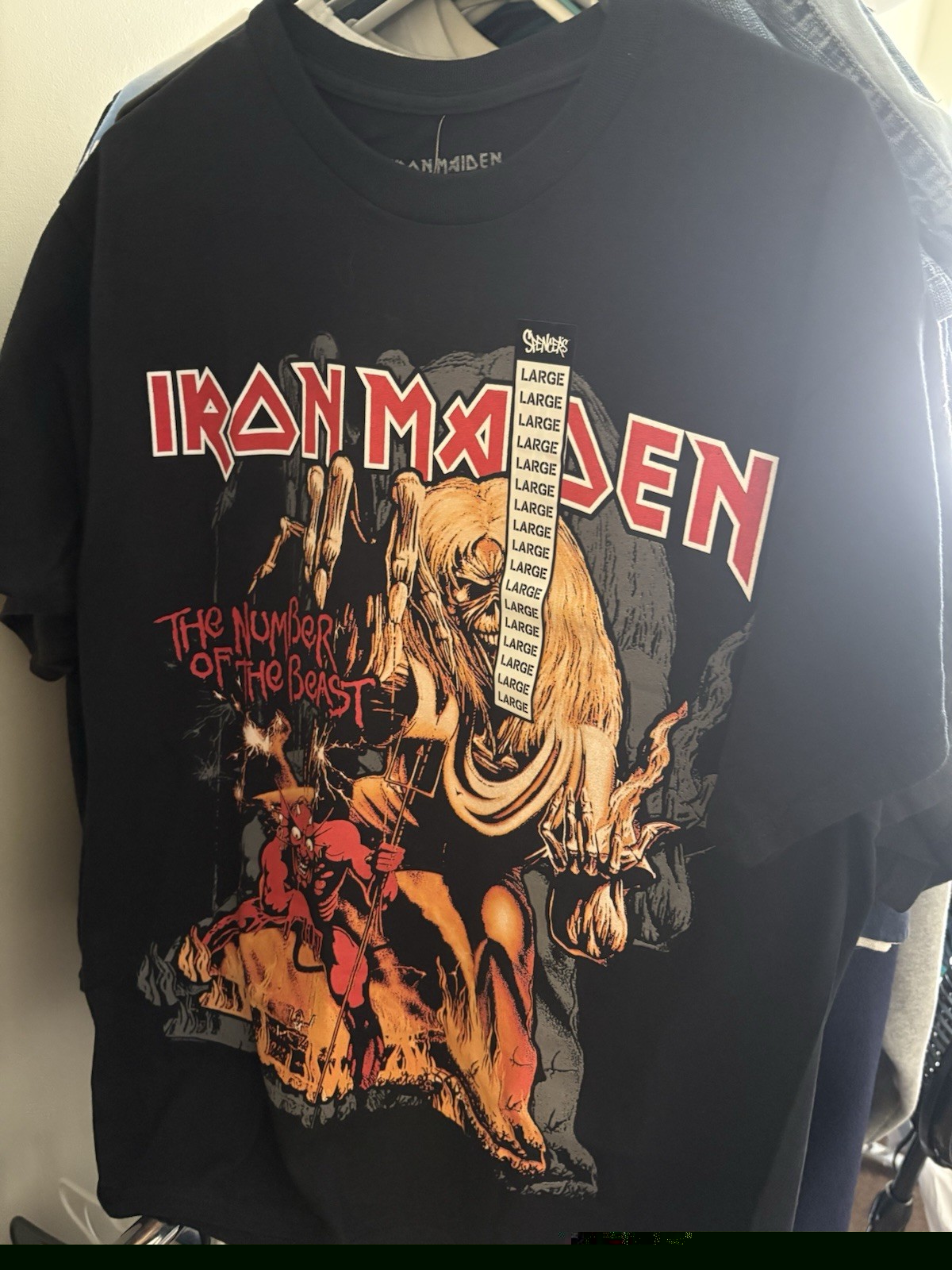 NWT Iron Maiden Number of the Beast Tee L