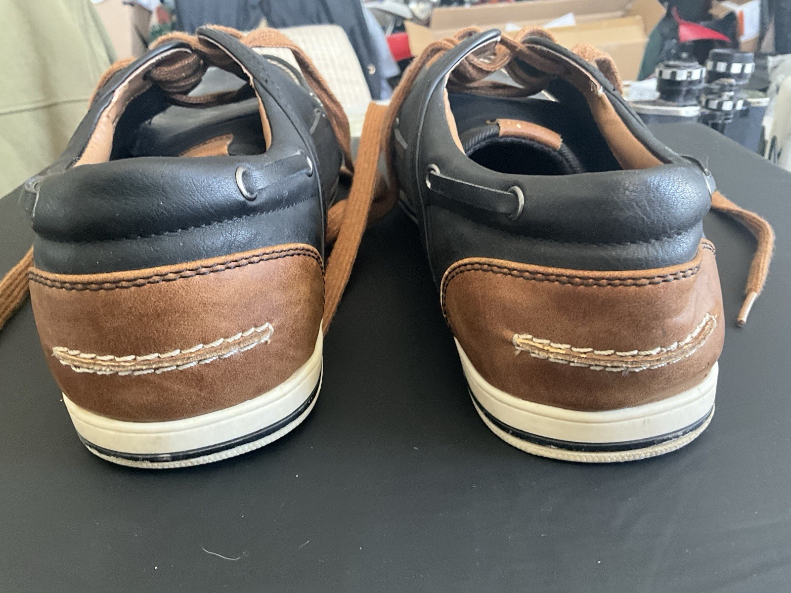 SONOMA GOODS FOR LIFE MENS BLACK CASUAL LACE SHOES SIZE 10 VERY NICE CONDITION
