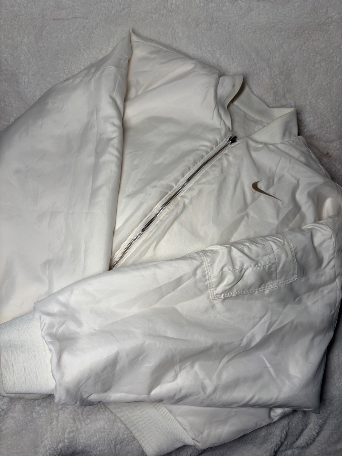 Nike Reversible White Bomber Jacket