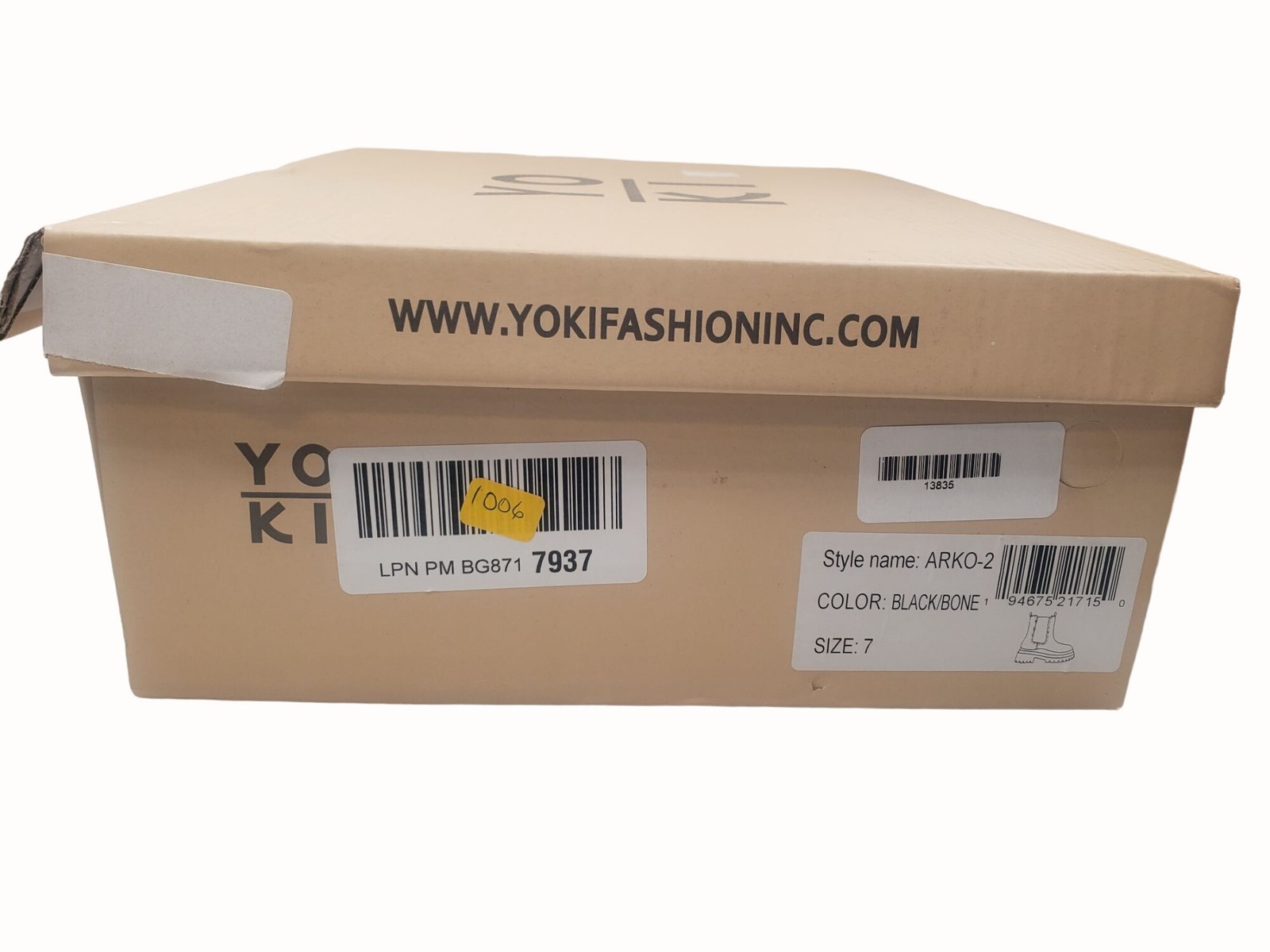 YOKI Duck Rain Boot Black Beige Style Arko-2 Women’s Size 7