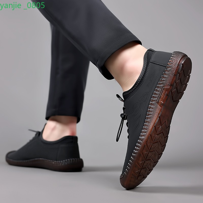 Men’s Faux Leather Casual Shoes Lace Up Round Toe Slip On Fashion Summer Retro