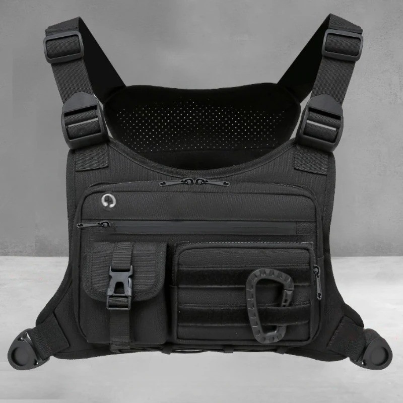 Sport Running Combat Chest Rig Bag Front Pouch Recon Kit Pack Protective Vest