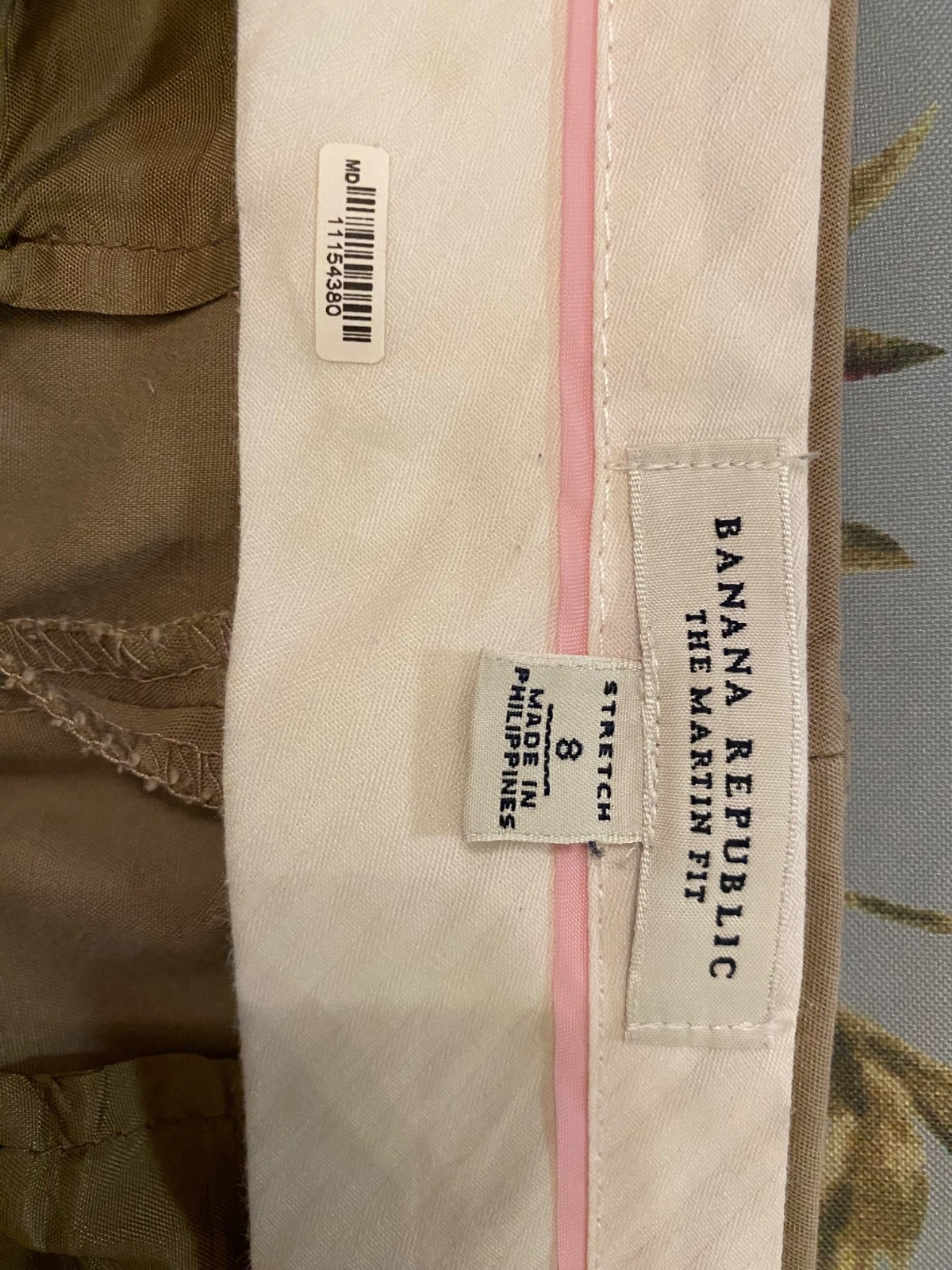 Banana Republic The Martin Fit Beige Stretch Lined Flare Dress Pants Size 8