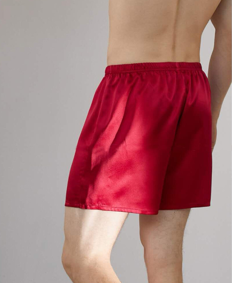 Men’s 19MM 100% Silk Boxer Shorts Silk Nightwear Sleepwear Pajamas