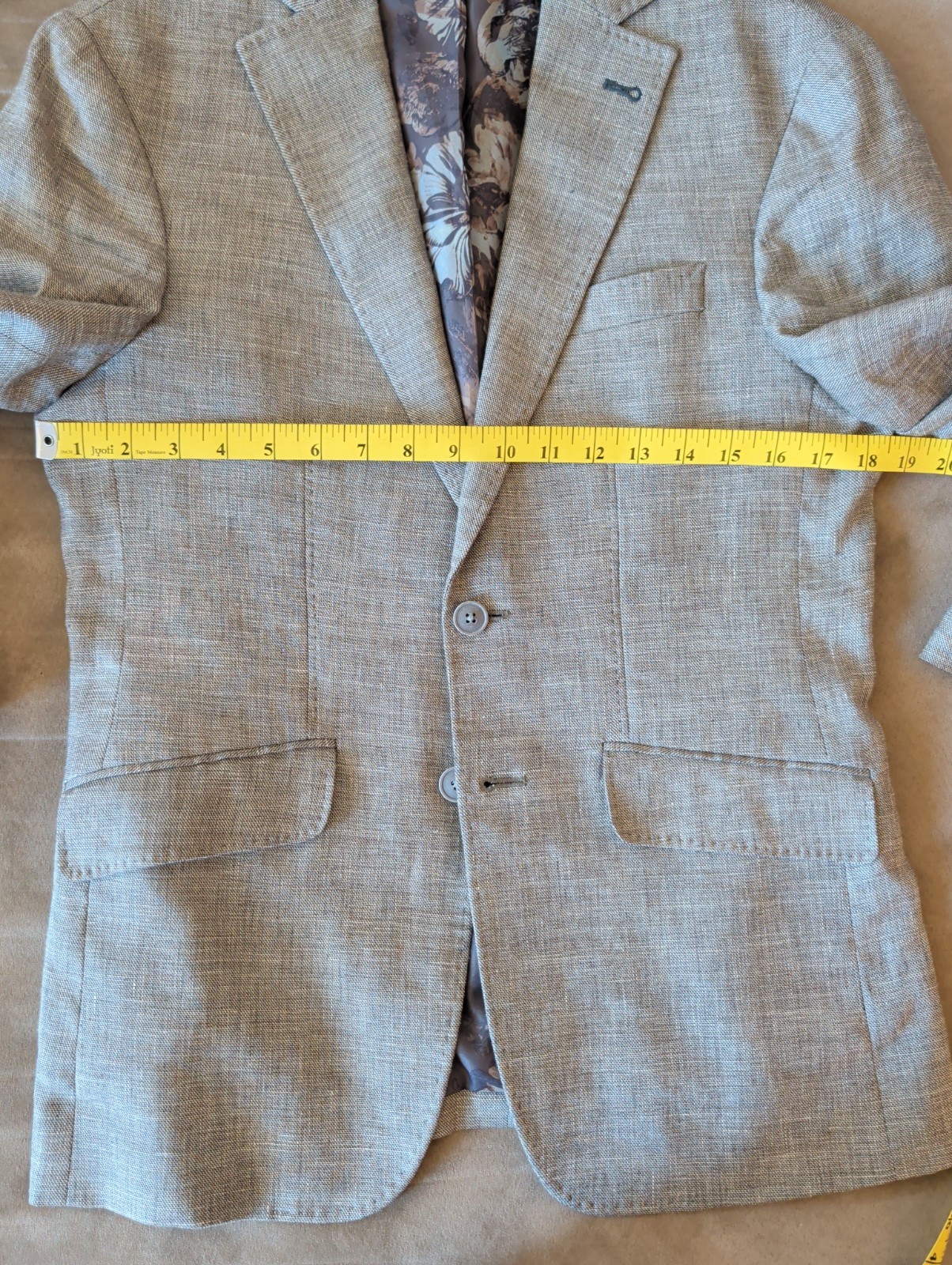 Joseph Abboud Wheat Gray Linen Blend Blazer 36S