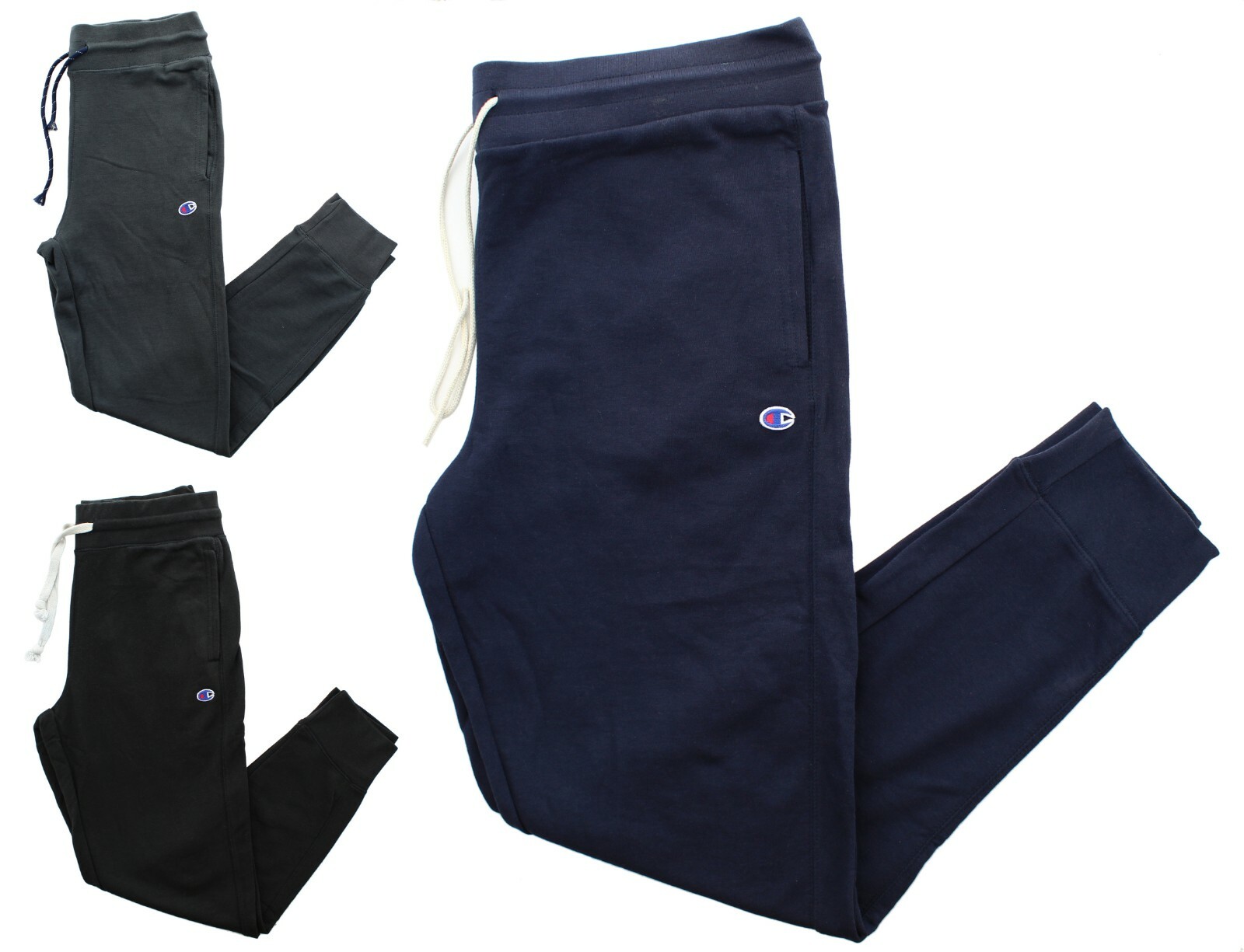 Champion Men’s Jersey Joggers Lightweight Activewear Pants Cuffed Ankles Pockets