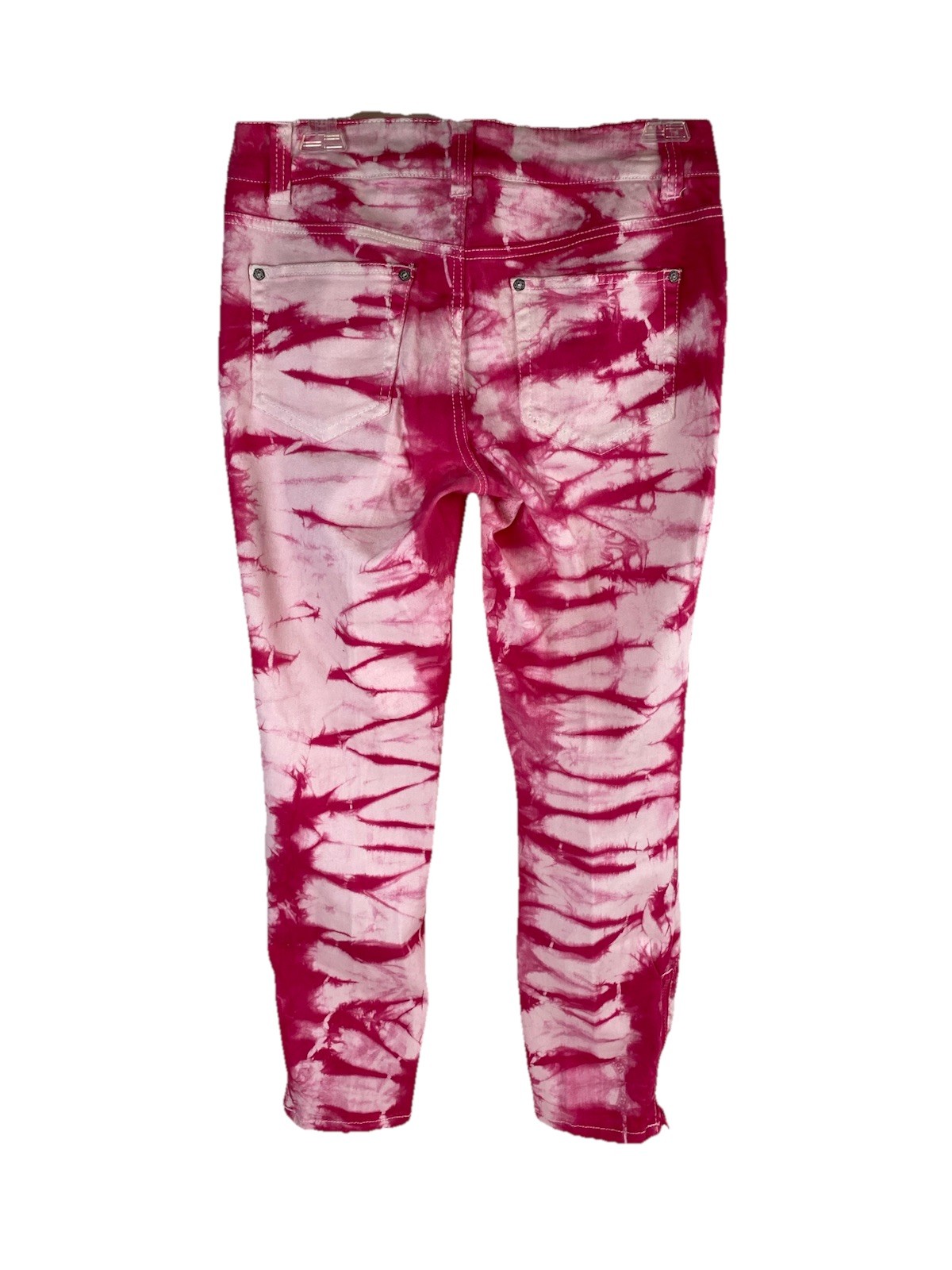 Grane Junior Tie-Dye Pink & White Jeans Zipper at Bottom Low-Rise Size 9