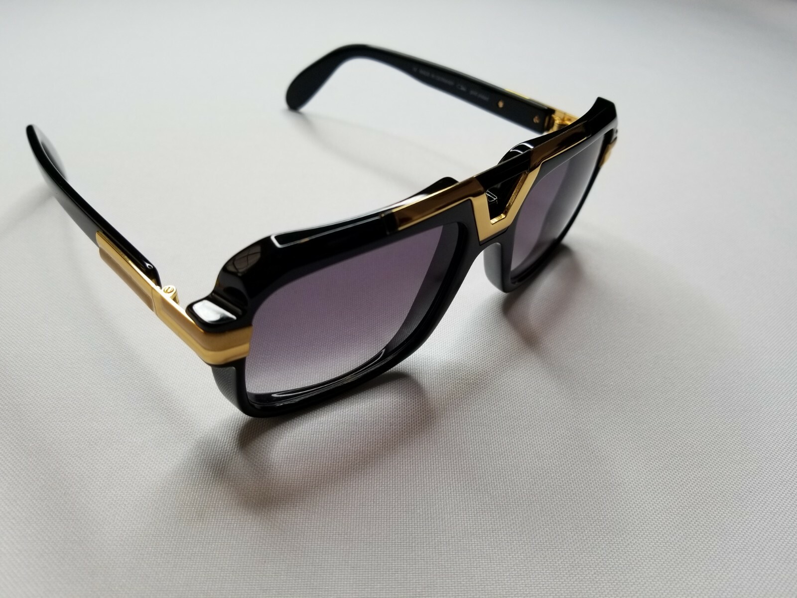 CAZAL LEGENDS MOD. 664/3 COL. 001 GLOSS BLACK GOLD PLATED SUNGLASSES GERMANY
