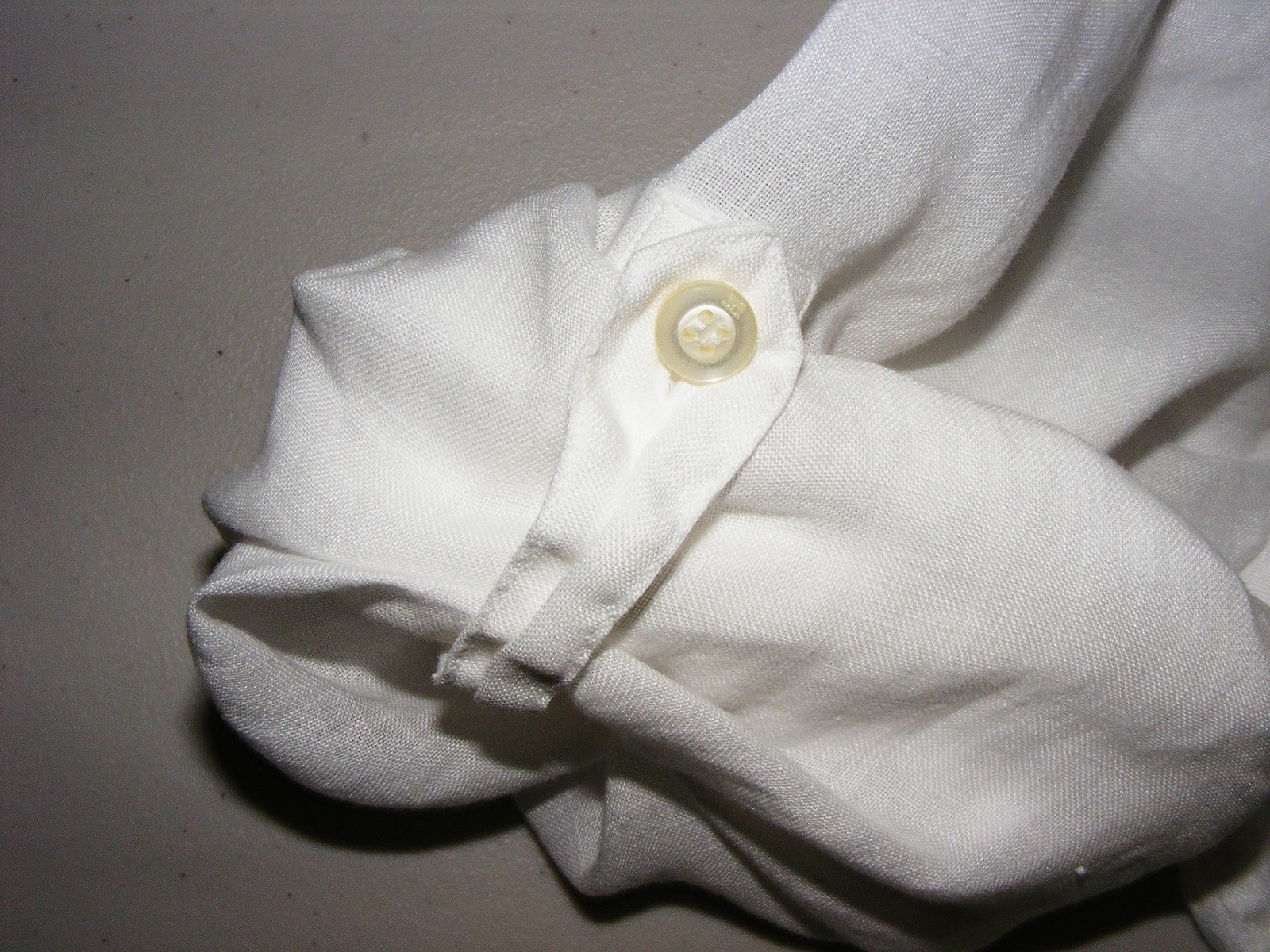MENS SZ L ERMENEGILDO ZEGNA SPORT 100% LINEN WHITE ROLL UP BUTTON SLEEVE SHIRT L