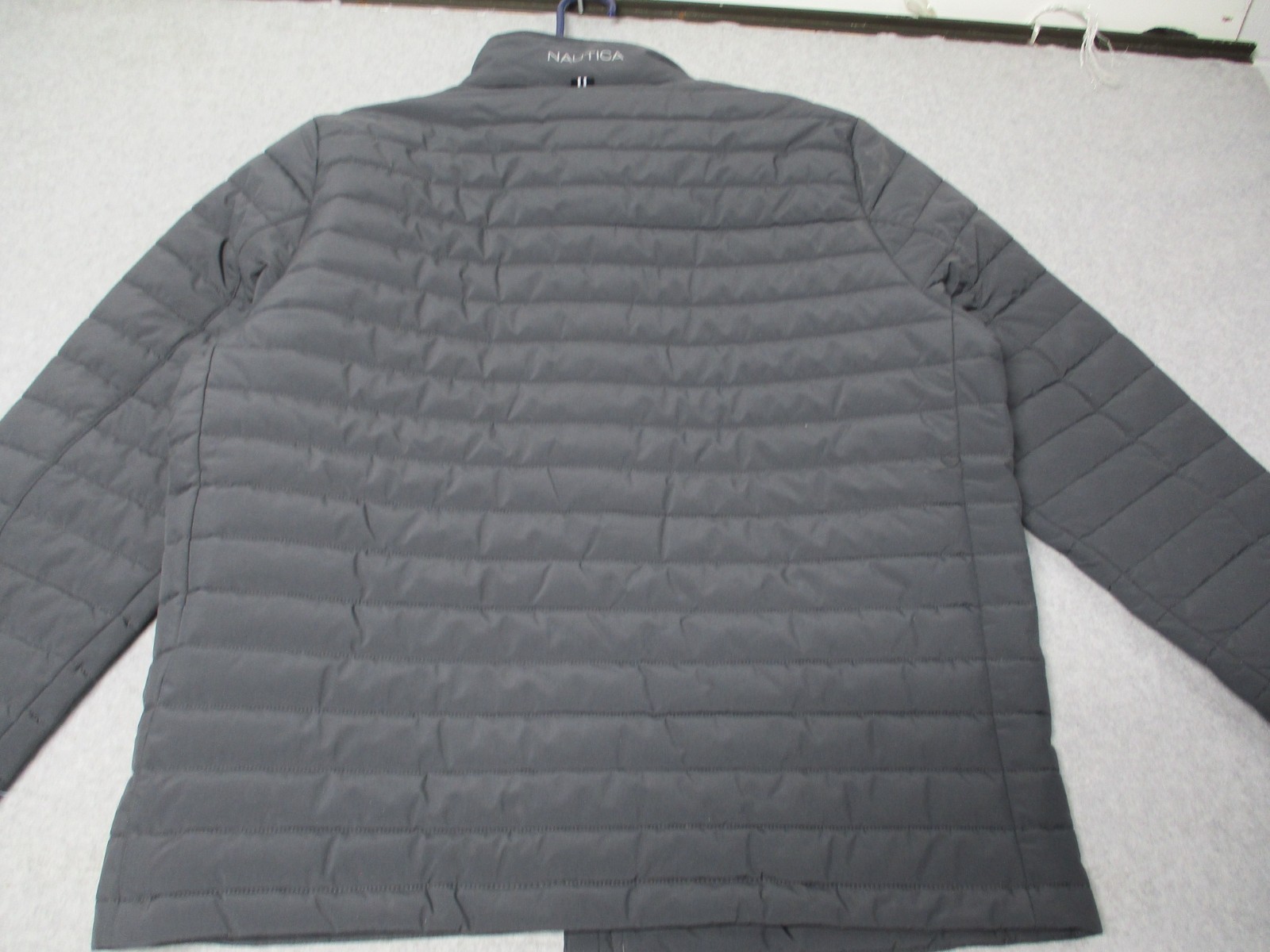 Nautica Puffer Jacket Performance Active Stretch Water Resist Gray Mens Large
