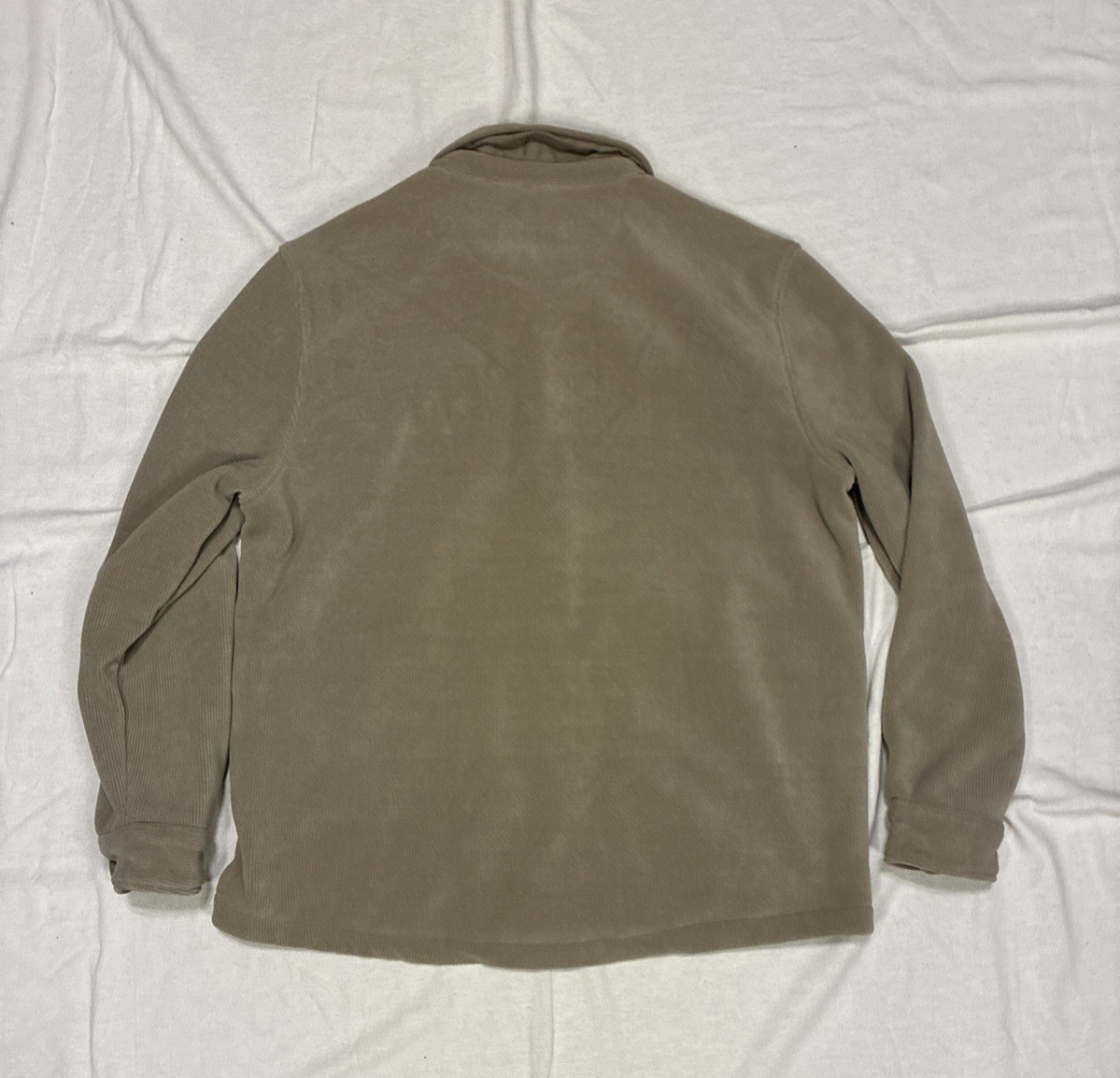 Copper and Oak Men’s Shirt Jacket XL Beige Snap Up Shacket Cozy Collar Normcore