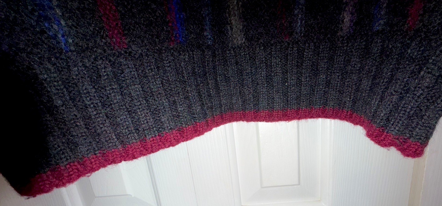 Vintage Boston Traders Knit Sweater Mens Large Wool Crewneck 90s Black + Stripes