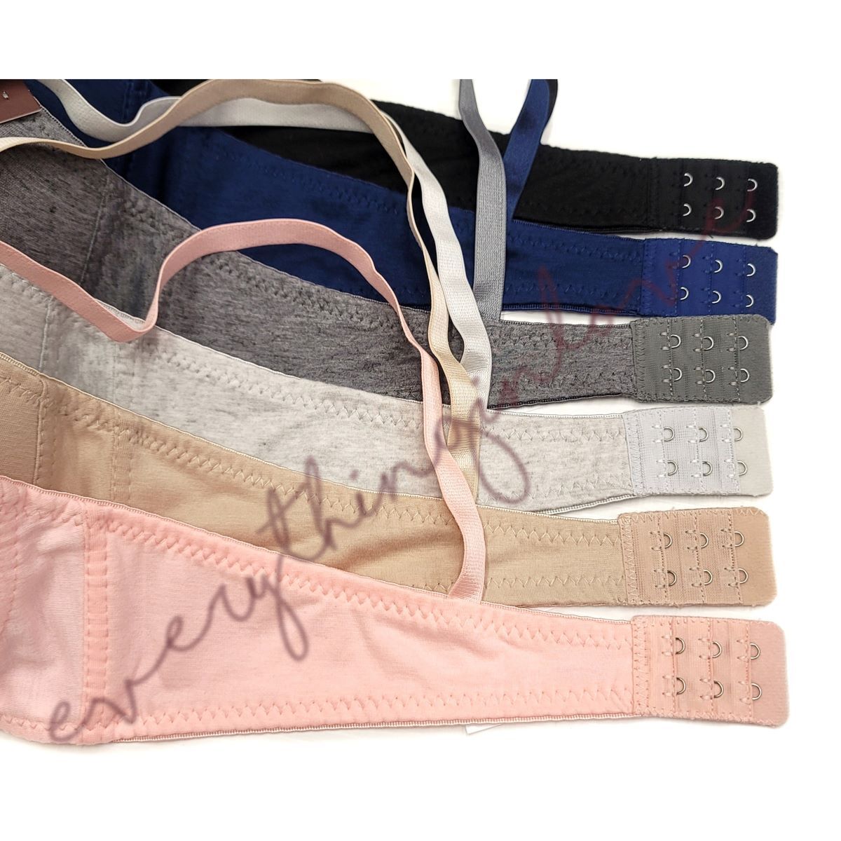 6 Pack Wireless Full cup Cotton Light Padded Comfortable No Wire T-Shirt Bras