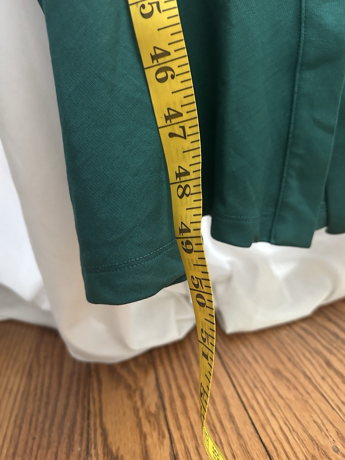 COS Ruched Button Front Collared Midi Sheath Dress Womens Size Large Green Class