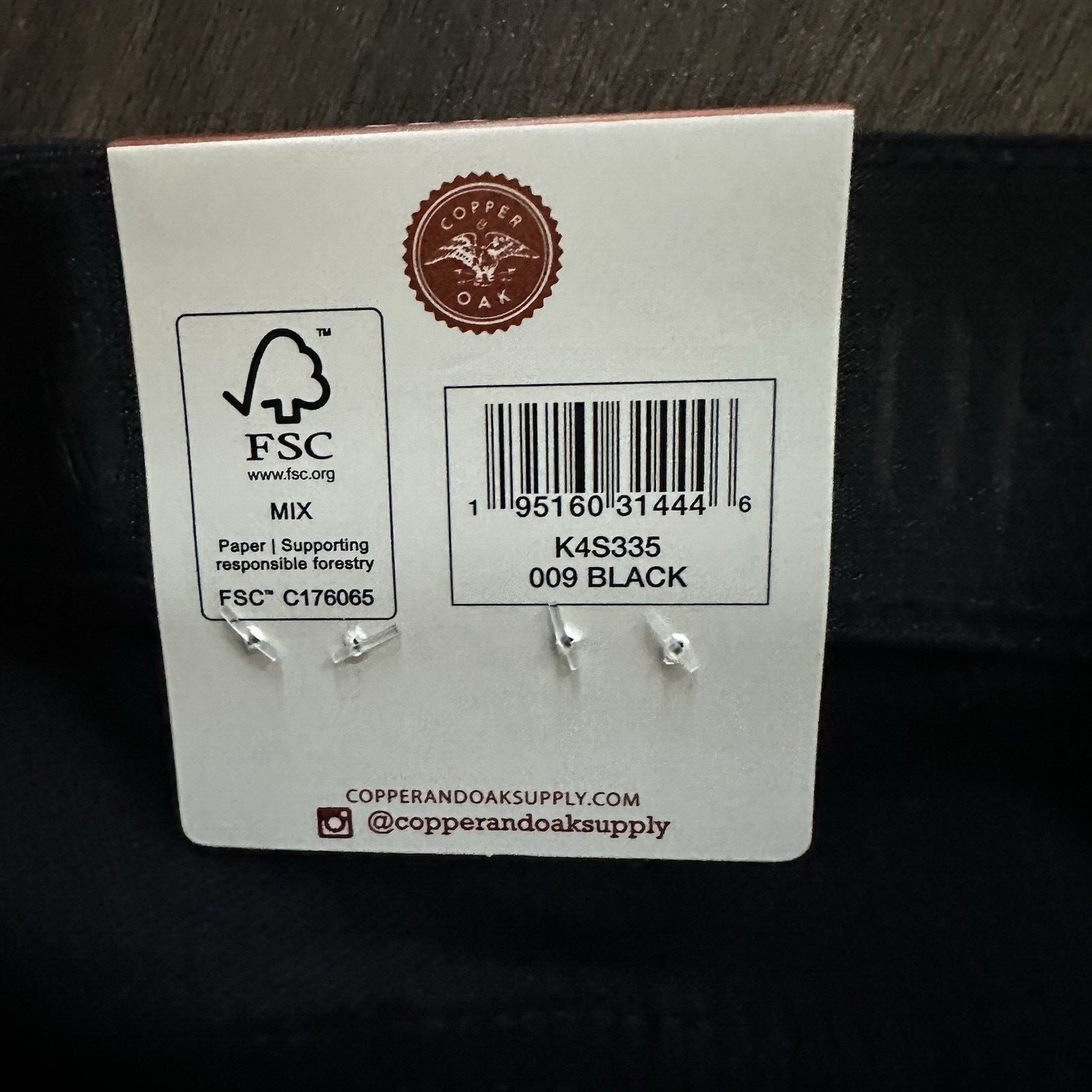 Copper & Oak NWT Men’s 36×30 Fenwick Flex-Comfort 5-Pocket Pants Black NWT $65