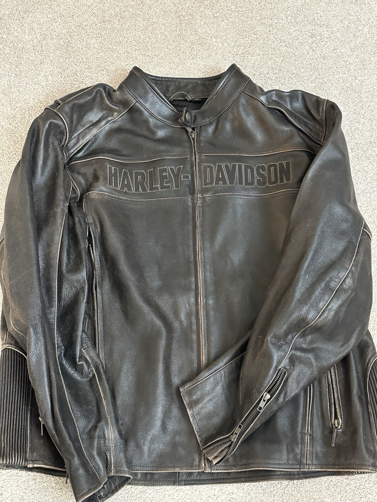 Harley-Davidson Men’s Leather Motorcycle Riding Jacket 3XL