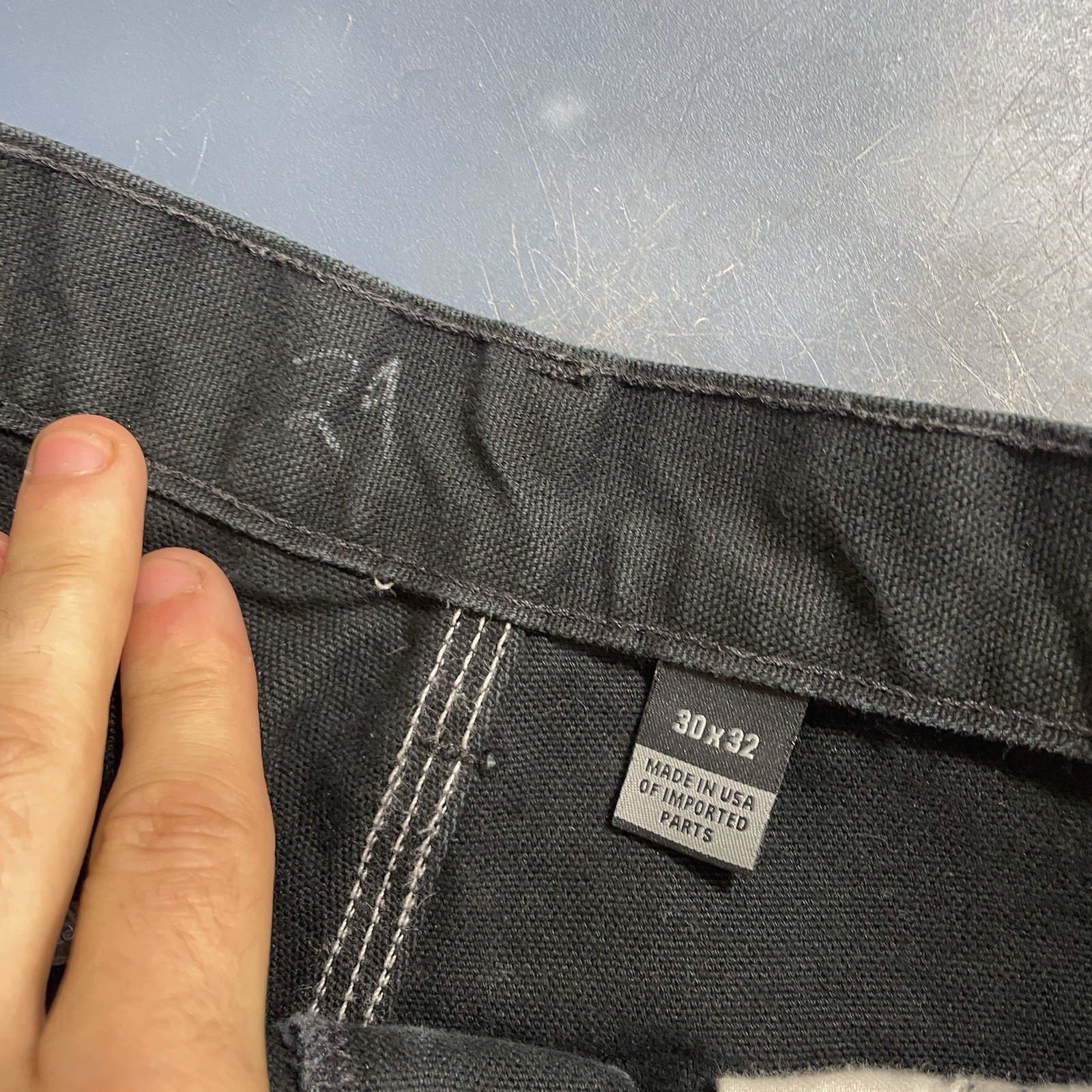 Carhartt B01 BLK Loose Fit Double Knee Canvas Pants Mens 30×32 (fit 30×30) Black