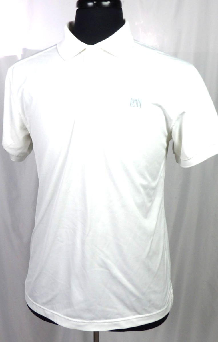 LoudMouth Short Sleeved 100% Polyester White Polo Golf Shirt Men’s Medium