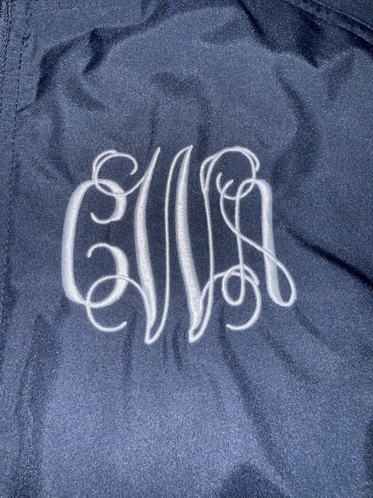 Charles River Womens Monogramed Windbreaker – XL – Navy and Green