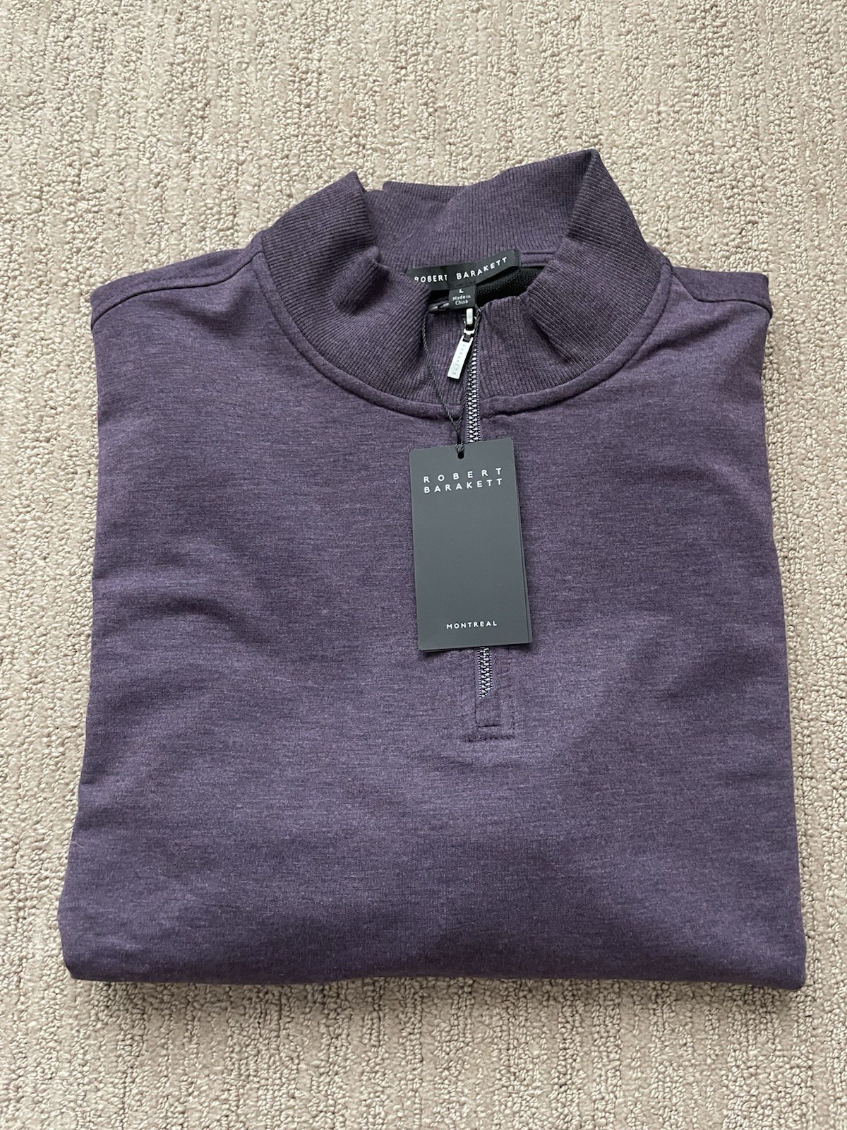 Robert Barakett Men’s Quarter Zip Pullover – New w Tags