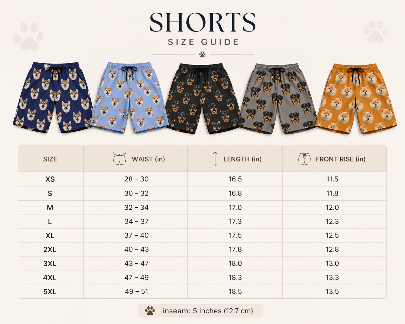 Custom Pet Face Shorts with Photo – Personalized Dog Pajama Shorts, Funny Pet Gi