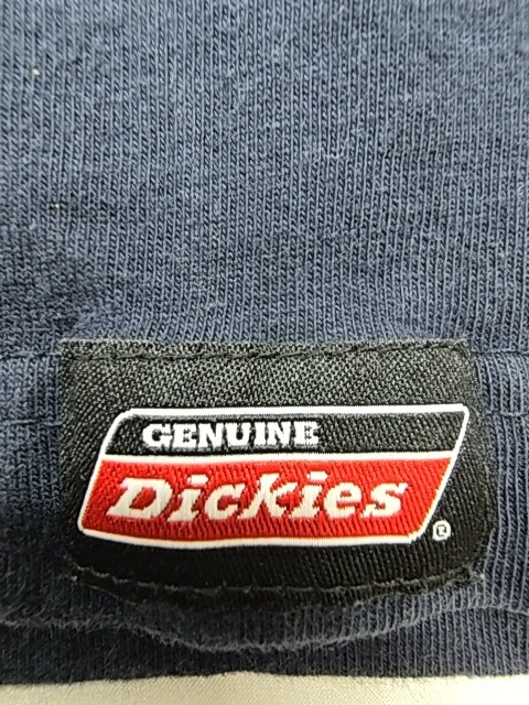 Dickies Men Navy Pocket Logo Patch Long Sleeve T-Shirt Size L Condition: Used