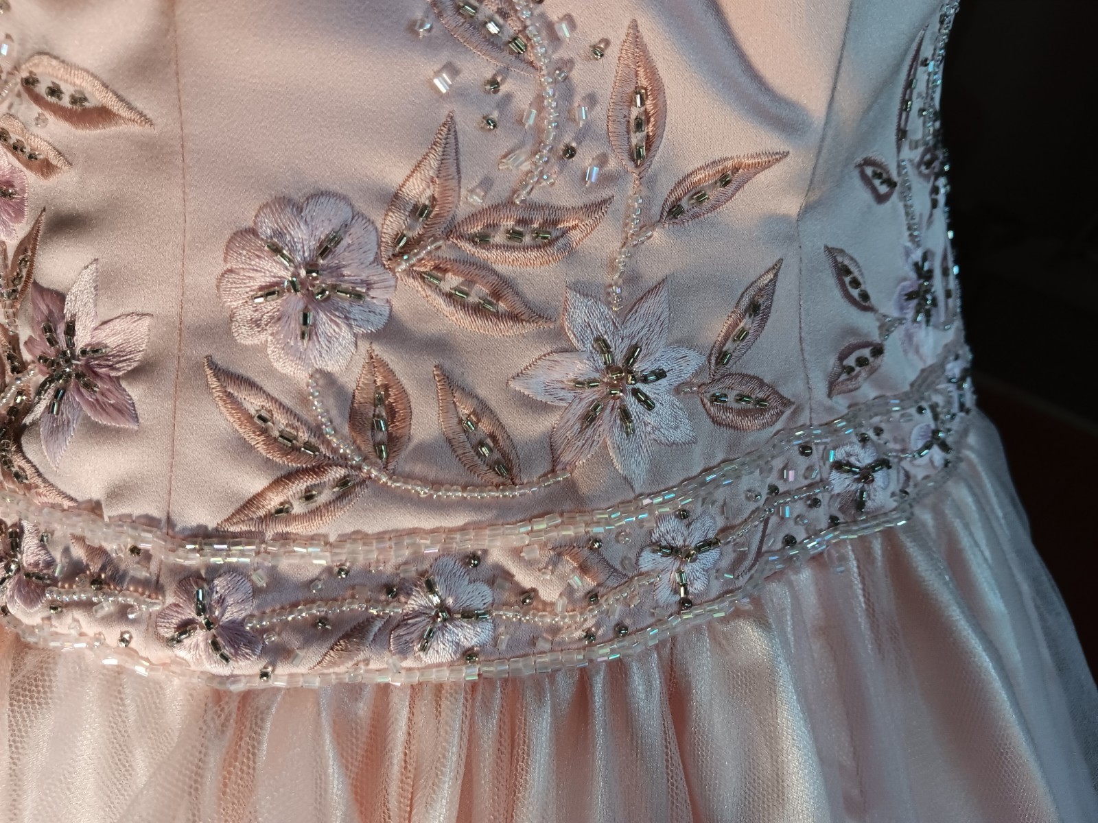 Forever Yours Blush Pink Spaghetti Straps Ball Gown size 12